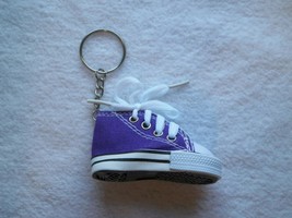 Mini Purple High Top Sneaker Keychain Keyring - £10.88 GBP