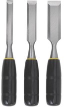 NEW STANLEY 16-150 3 PIECE QUALITY CARBON STEEL WOOD CHISEL TOOL SET 5990734 - £21.25 GBP