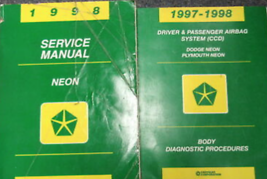 1998 Dodge Fluo Service Réparation Atelier Manuel OEM Set Avec Corps Diagno - £10.77 GBP