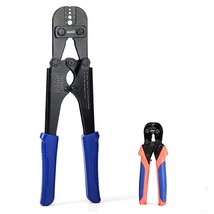 Wire Rope Crimping Tool For Aluminum Crimping Loop Sleeve, Two Barrel Fe... - £61.28 GBP