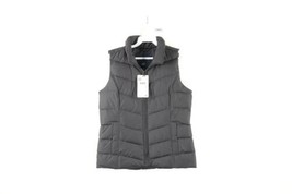New Lands End Womens Size XS 600 Down Fill Insulated Puffer Vest Jacket Black - £63.04 GBP