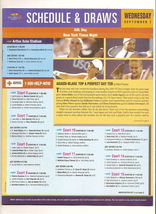 2005 Tennis US OPEN Draw Sheet &amp; Schedule - $24.70