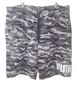 Puma Gray Camo Mens Elastic Waist Shorts 3XLT Cotton Polyester Blend Big... - $26.67