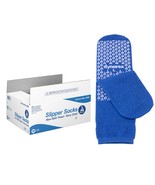 Dynarex Pillow Paws Terries Adult 48 Pairs/Box Rubber Grippers Sky Blue ... - $52.78