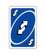 Uno Reverse Card Blue Vinyl Decal Sticker UV & Water Proof Gift Laptop Car Bumpe - $5.87