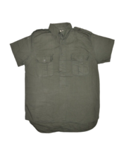 Vintage Army Shirt Mens M WWI Replica Short Sleeve 1/2 Button Drill Dak 1984 - £28.05 GBP