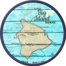 Big Island Hawaii Map Novelty Metal Mini Circle Magnet CM-818 - £10.17 GBP