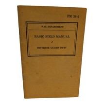WWII Field book FM 26-5 1942 Army Book  Interior Guard Duty War Department  - $9.89