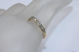10K Yellow Gold 1/4 Carat Diamond Wedding Band Ring Size 7 - £182.48 GBP