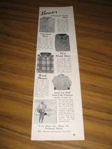 1959 Print Ad Bean&#39;s Chamois,Checkered,Plaid,Wool Blouse Shirts Freeport,ME - £7.24 GBP