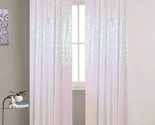 Sequin Curtains 2 Panels Iridescent White 2&#39; 7&#39; Sequin Backdrop Curtain ... - £31.41 GBP