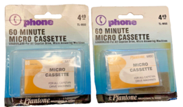 Cassettes Micro 2 Pfantone Blank 60 Minute Phone NOS TL-M60 in Package V... - £9.43 GBP