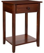 Warm Brown, Casual Nightstand With Usb Ports For The Home. - $87.97