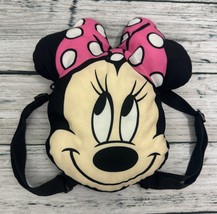 Disney Jr. Minnie Mouse Toddlers Pillow Plush Carry Bag Back Pack w/ Zip... - $9.49