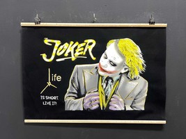 Stunning Hand-Painted Black Velvet Artwork - Joker Comics Character  ori... - £76.53 GBP