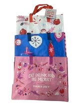 Trader Joe's Holiday Gift Tote Bag 3 Set, Christmas 2025, Reusable Shopp... - $24.45