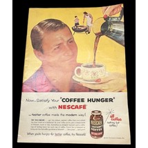 Nestle Nescafe Instant Coffee Vintage Original Print Ad 1955 MCM - £13.33 GBP