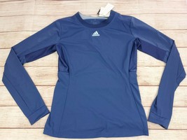 Adidas FT6397 Women&#39;s Running Tennis Heat Ready LS Tee Size S Sample Blue - £27.69 GBP