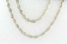 Rope Design 30 inch Long Necklace REAL SOLID .925 STERLING SILVER 36.9 g - £292.97 GBP