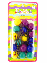 Jolie Girls By Tara Twinbead Ponytail Holders - 8 Pcs. (78739) - £6.29 GBP