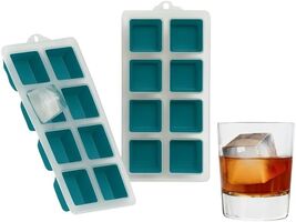 2 Pack Jumbo Ice Cube Trays 8-Cavity Silicone Easy Release BPA Free - $10.95