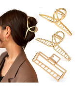 3 PCS Metal Large Claw Clips for Thick Heavy Hair, Strong Hold Big Non-S... - $196.83 MXN