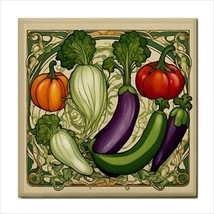 Ceramic Tile Fresh Vegetables Art Nouveau Kitchen Backsplash Home Decor - £12.14 GBP