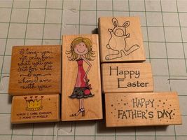 Happy Father’s Day And Easter Rubber Stamp Set #19 - £7.16 GBP