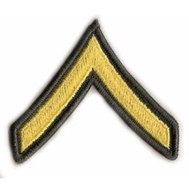 US Army Large Sleeve Rank Insignia Private E-2 / Merrowed Edge / New Pair - $31.94 MXN
