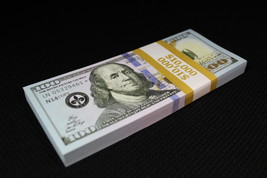 50K Full Print Realistic Prop Money New Fake 100 Dollar Bills Real Cash Replica - £27.35 GBP