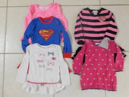 Toddler Girls Lot 5 Dress Sz 4/4T Long Sleeve See Desc Preowned (R) - £12.64 GBP