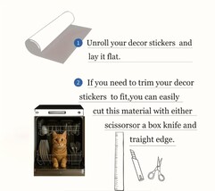 Cute Orange Cat Dishwasher Magnet 23"X25.59 image 5