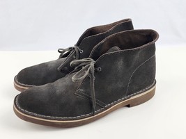 Mens Clarks Bushacre Lace-Up Gray Suede Chukka Boots Men&#39;s 10.5 M Very Nice - $39.59