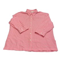 White Stag Textured Pink/White Plaid Long Sleeved Shirt Women’s Size Large - $17.41