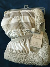 Just Born Big Dreamer Grey Striped Baby Blanket 30"X40" *NEW* u1 - $24.99