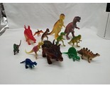Lot Of (13) Dinosaur Toys 2-5&quot; Stegosaurus T-Rex Triceratops - $43.55