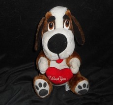 11" Vintage 1996 Ace Novelty Puppy Dog Stuffed Animal Plush Toy I Love You Heart - $23.75
