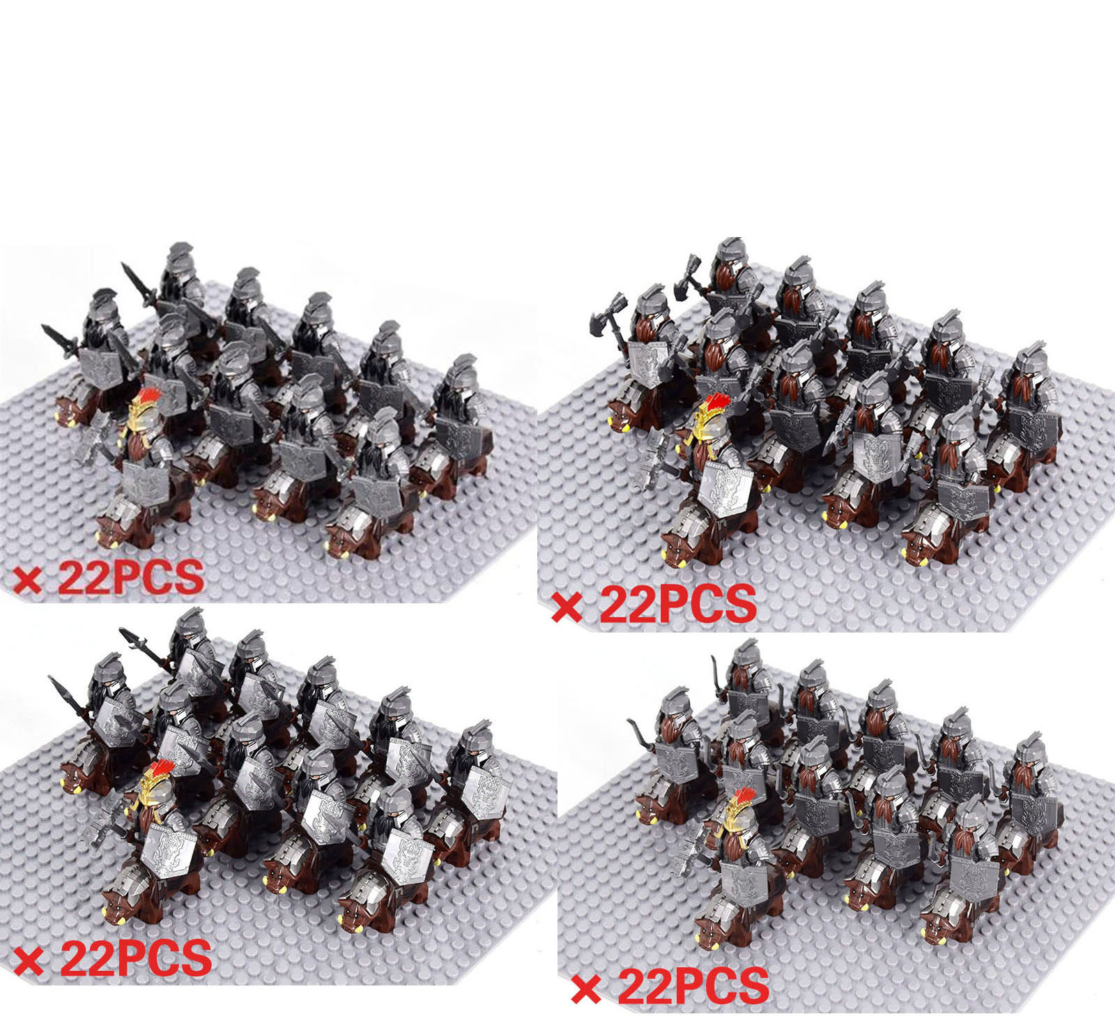 LOTR Iron Hills Dwarves Boar Cavalry 22pcs Minifigures Lot