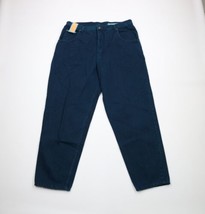 NOS Vtg 90s Streetwear Mens 38x32 Relaxed Loose Fit Wide Leg Denim Jeans Overdye - £87.00 GBP