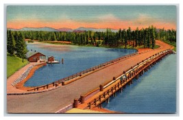 Fishing Bridge Yellowstone National Park Wyoming UNP Linen Postcard T16 - $3.91