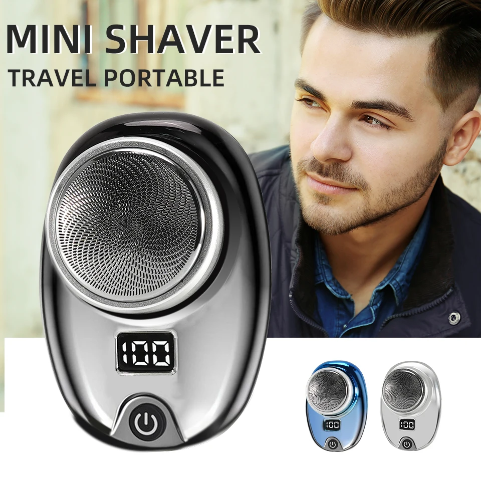 Aver portable razor man travel wet and dry usb rechargeable shaver type c charging mini thumb200