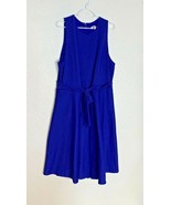 Hutch Womens Sz 2X Blue Dress Sleeveless Zip Back Below Knee Length Lined - £39.43 GBP