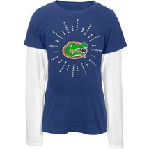 Ncaa Florida Gators Girl&#39;s Juniors 10 Blue Blinged Long Sleeve Shirt New - £10.33 GBP