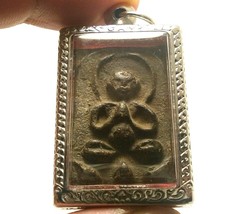 Lp Boon Big Belly Buddha Chant Magic Blessing Lucky Rich Success Thai Top Amulet - £310.97 GBP