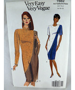 Vintage Vogue Dress Pattern 7882 Sz 14 16 18 Uncut FF Very Easy - $333.91 MXN