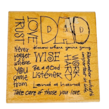 Stampendous Dad Words Hard Remember Whats Important In Life Rubber Stamp... - £16.01 GBP