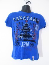 Genuine Retro Tokyo Seal Takayama 1989 Blue  Castle T Shirt Size XS - $12.40