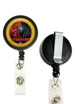 1 Spiderman ID Card Reel, Belt Clip, Extends up to 24&quot;, Black - £10.50 GBP