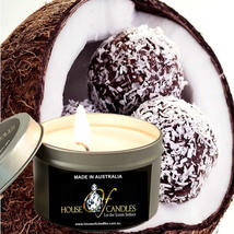 Chocolate Coconut Scented Tin Candles Hand Poured Vegan Friendly Eco Soy Wax - £15.31 GBP+