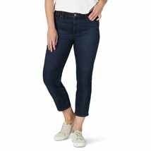 Lee Women&#39;s Shape Illusions Crop Long Jeans Hi-Rise Skinny Slim Fit Size 14 M - £19.46 GBP